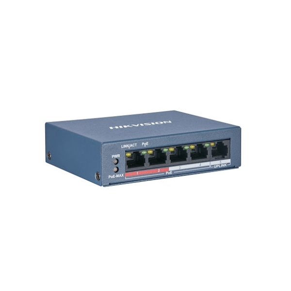 DS-3E0105P-E/M (B) 4-Port PoE Switch (Unmanaged) Hikvision