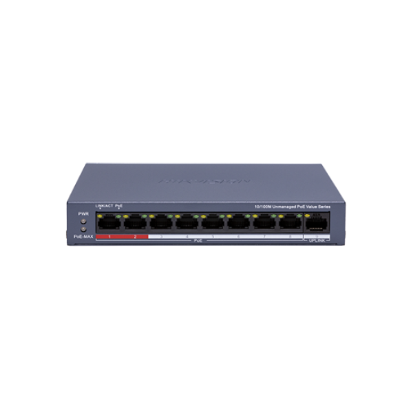 DS-3E0109P-E/M(C) 8 Port Fast Ethernet Unmanaged POE Switch Hikvision