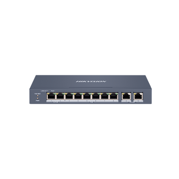 DS-3E1310HP-EI 8 Port Fast Ethernet Smart POE Switch Hikvision