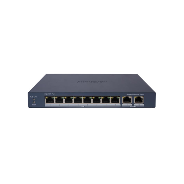 DS-3E1510P-EI 8-Port Gigabit Smart PoE Switch Hikvision